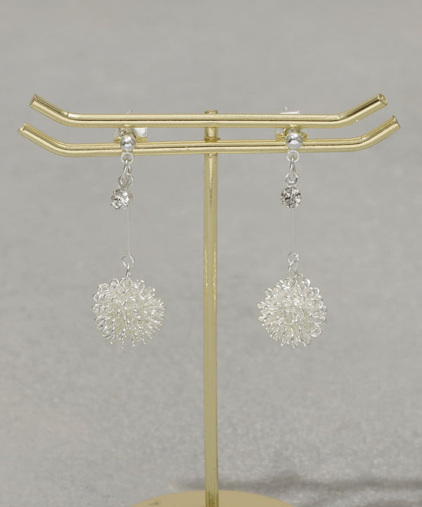 JMG250023 CO Metal Flower Earrings