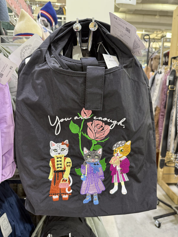 2412136 JP Embroidery Cats Tote Bag