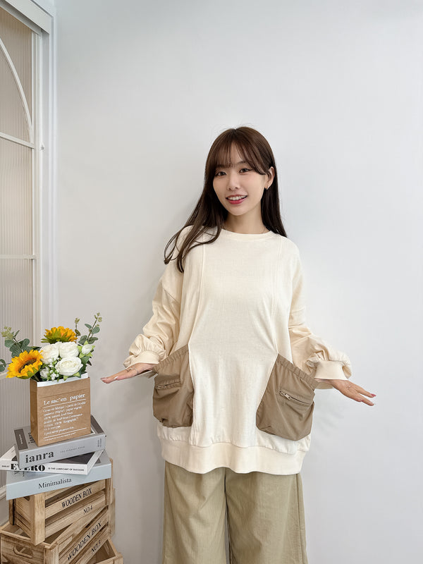 2502028 LUP 3D Pockets Pullover - Ivory