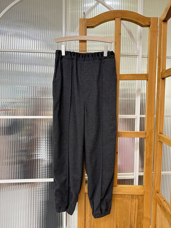 2410024 LUP Bi-colour Pockets Easy Pants - Charcoal