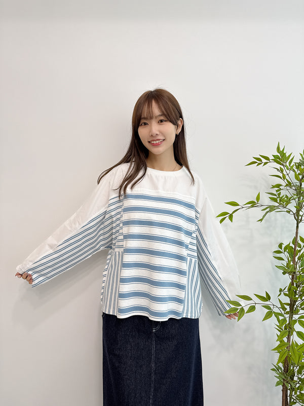 2502022 LUP Jersey Dolman Pullover Tee - Blue