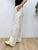 2407013 VE Waist Ribbon Pockets Pants - WHITE