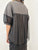 2408020 SW Back Mesh and Spliced Sleeves Top - Charcoal