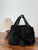 2409012 LO 2way Ruffled Crossbody Bag - Black