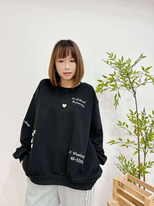 2410054 IR Message Logo Sweatshirt - Black