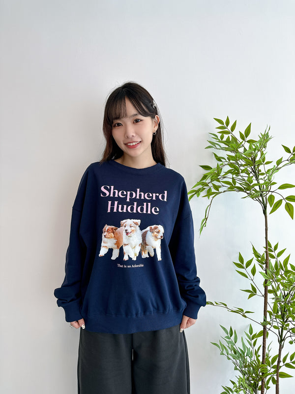 2411074 EA Dog Meme Sweatshirt - Navy