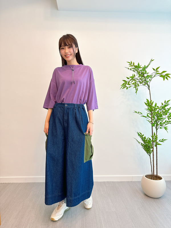 2409041 LEC Drawstring Neck Top - Purple