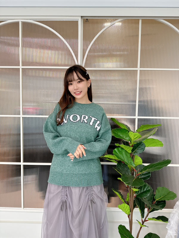 2411080 LUP Logo Jacquard Knit Pullover - Green