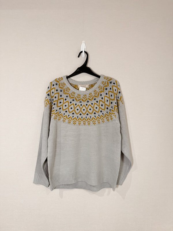 2412116 IS Nordic Sweater - Grey