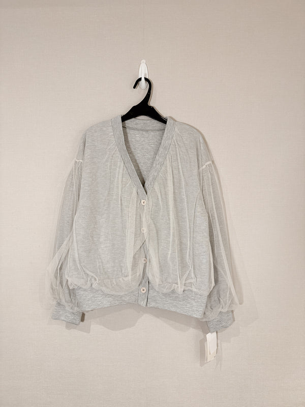 2412121 INC Tulle Cardigan - Grey