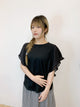 2406048 DA Ruffle Sleeves Top - Black