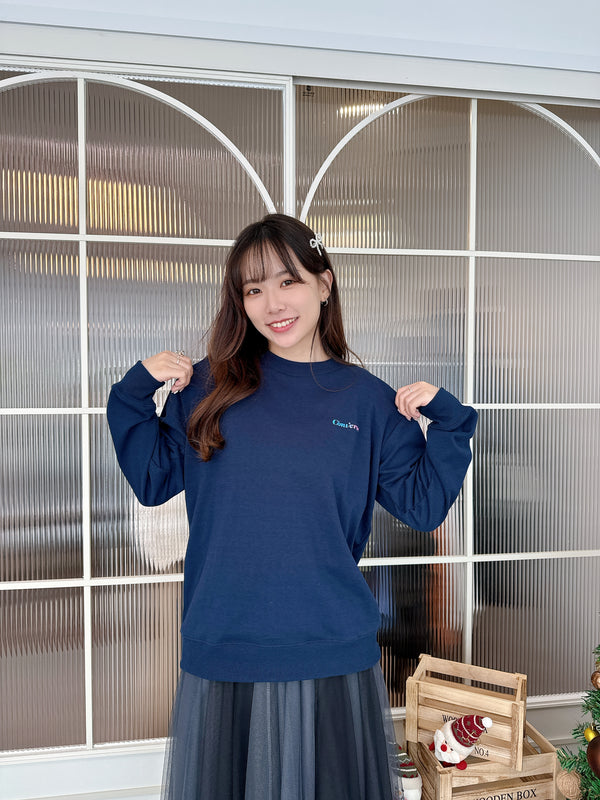 2412019 CONS Gradient Colour Logo Pullover - Navy