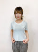 2404099 PG Laced Round Neck Ribbon Emb Top