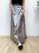 2403051 FR Metallic Pocket Skirt - Charcoal Silver