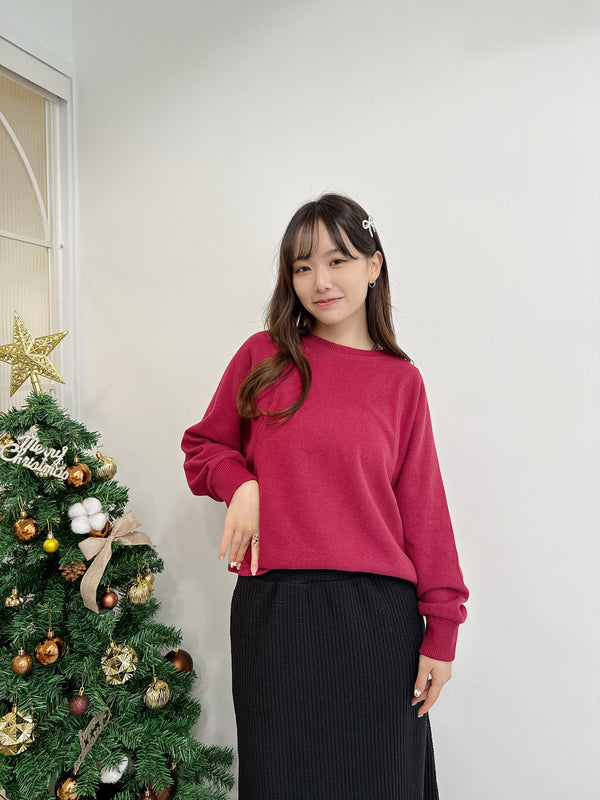 2412029 OM Knit Rib Pullover - Pink