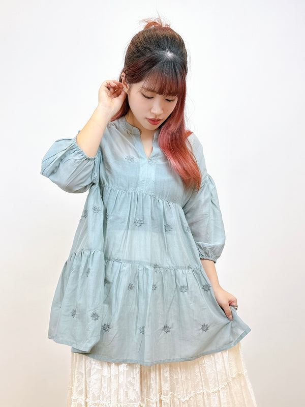 2403033 Emb Sheer Blouse