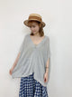 2406081 CO Sheer Button Cardigan - Grey