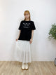 2407026 BON Ribbon Bows Tee - Black