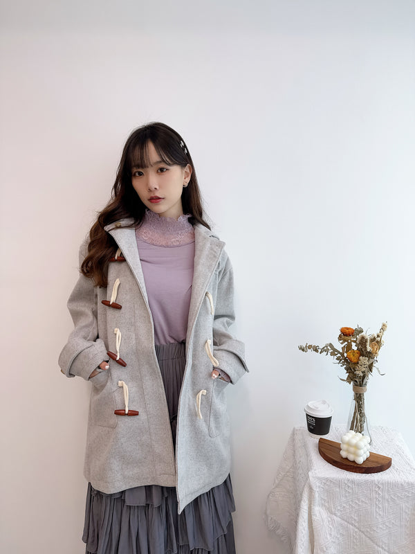 2412079 MMO Knit Sole Duffle Coat - Grey