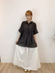 2406085 LUP Tunic Button Blouse - Charcoal