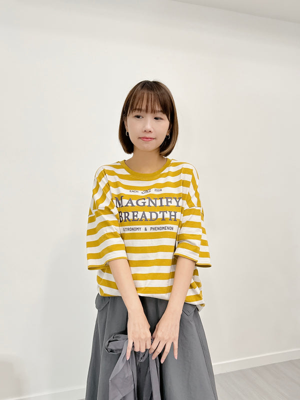 2408073 IR Border Words Tee - Yellow