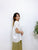 2407059 MMO Floral Emb. Bat Sleeves loose Blouse - White