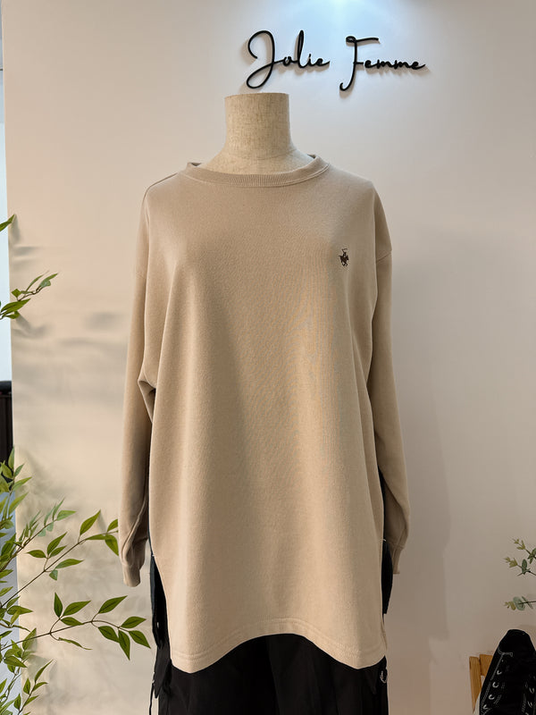 2501129 PH Check Sleeves Pullover - Beige