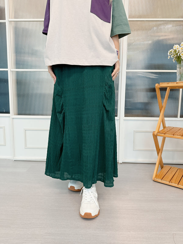 2408072 LUP Cotton Rib Skirt - Green