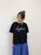 2408002 EH Lace Logo Tee - Black