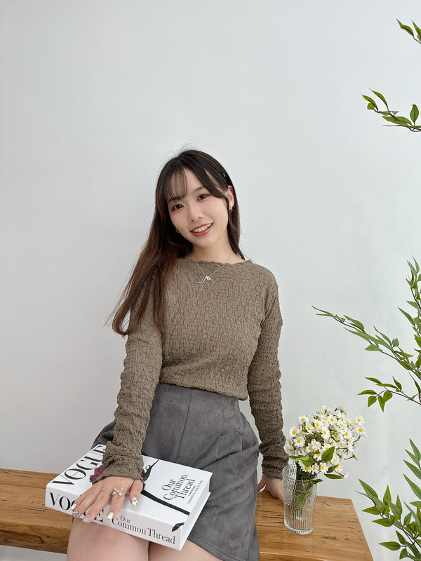 2411020	PF Wrinkle Top - MOCHA