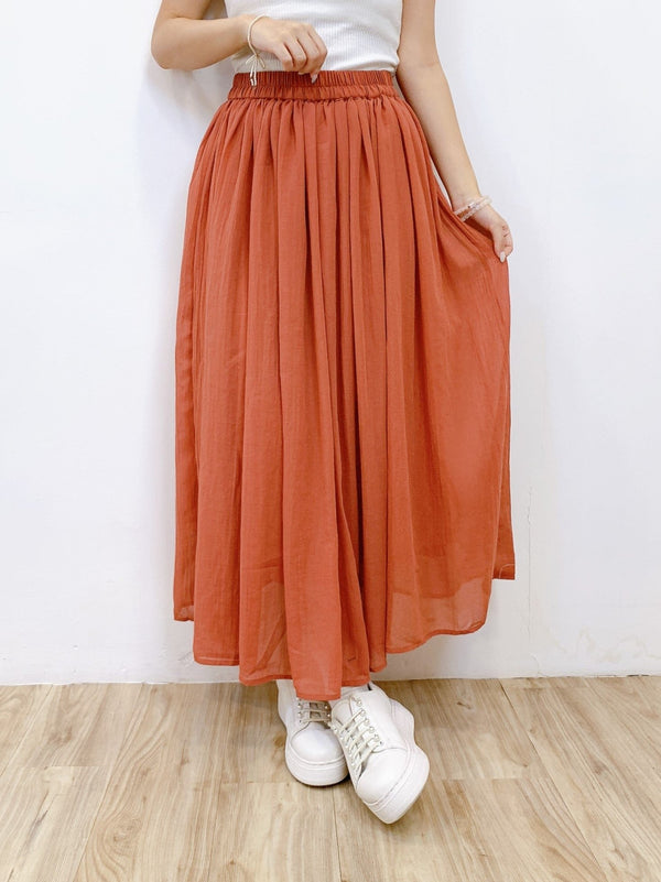 2408012 SLR Sheer Skirt - Orange