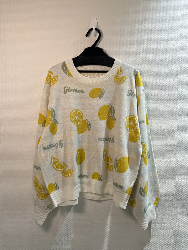 2501080 LE Fruits and Words Sweater - Yellow