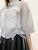 2408029 BON Sheer Ribbon Shirt - Light Grey